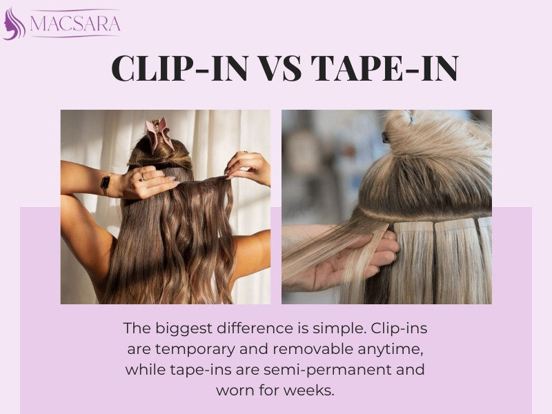 Clip In vs Tape In Hair Extensions: Which Is Better?