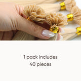 Light Blonde (9C) Flat Tip Hair Extensions (50g - 100g)