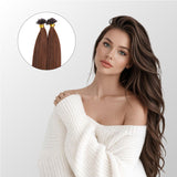 Dark Brown (2) Flat Tip Hair Extensions (50g - 100g)
