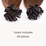 Dark Brown (2) Flat Tip Hair Extensions (50g - 100g)