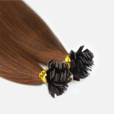 Dark Brown (2) Flat Tip Hair Extensions (50g - 100g)