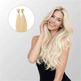 Light Blonde (613) Flat Tip Hair Extensions (50g - 100g)