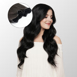 Natural Black (1B) Genius Weft Hair Extensions (50g - 100g)
