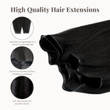 Natural Black (1B) Genius Weft Hair Extensions (50g - 100g)