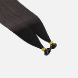 Natural Black (1B) Flat Tip Hair Extensions (50g - 100g)