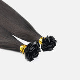 Natural Black (1B) Flat Tip Hair Extensions (50g - 100g)