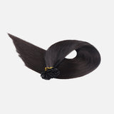 Natural Black (1B) Flat Tip Hair Extensions (50g - 100g)