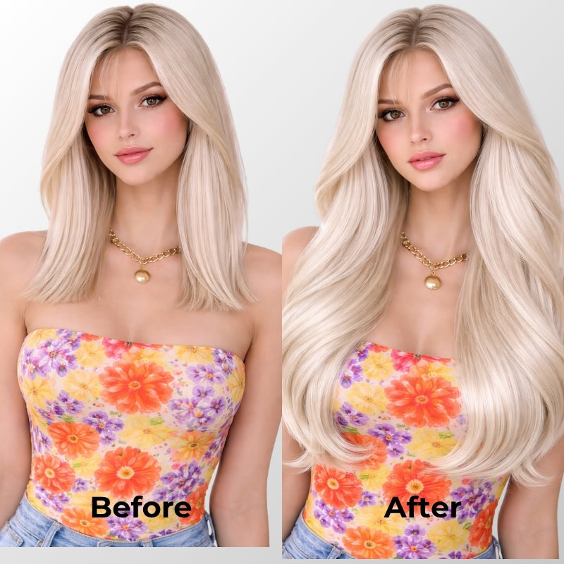 Platinum Blonde (PLA01) Classic Clip-In Hair Extensions (150g-170g)