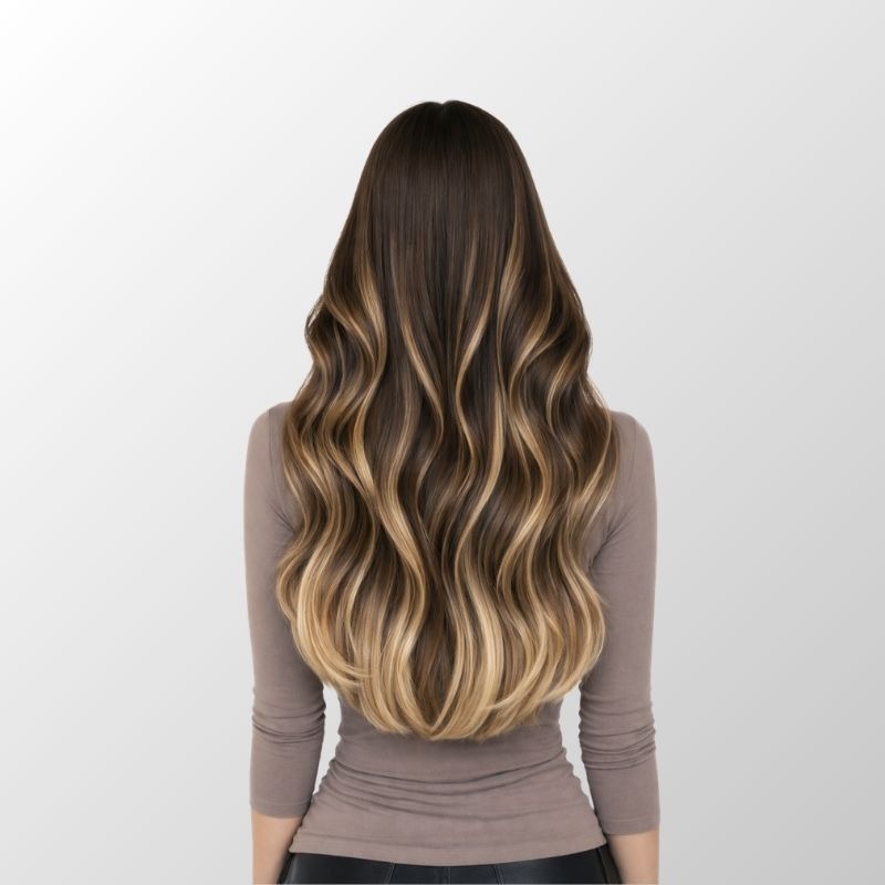 Caramel Blonde Balayage (1A/1A+3Q+9C) I-Tip Hair Extensions (50g-100g)