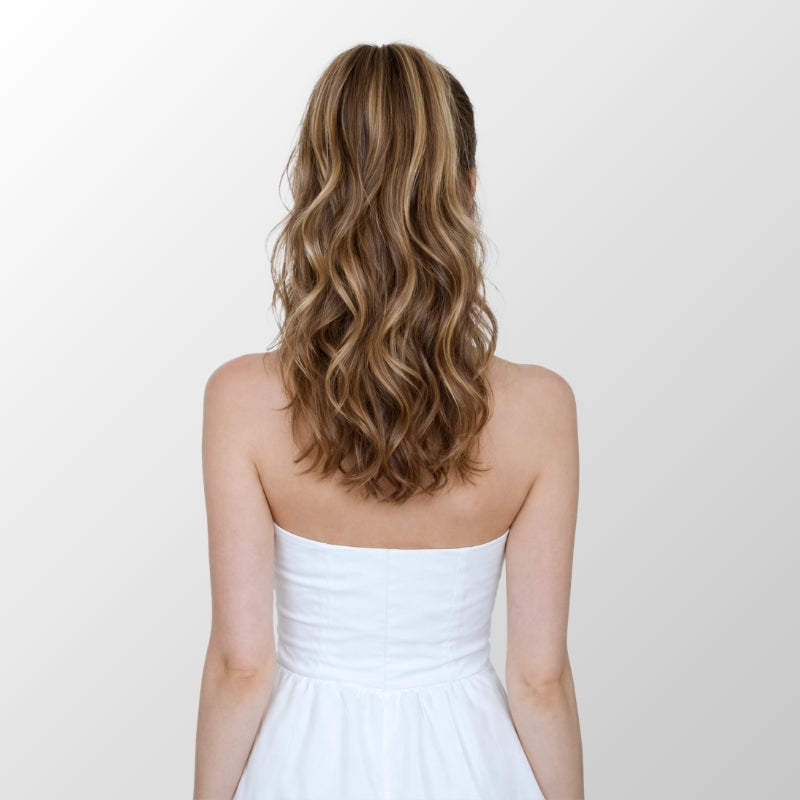 Caramel Blonde Balayage (1A/1A+3Q+9C) Ponytail Hair Extensions (100g-120g)