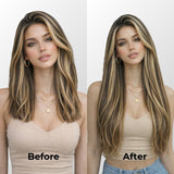 Caramel Blonde Balayage (1A/1A+3Q+9C) Seamless Clip-In (100g-130g-160g)