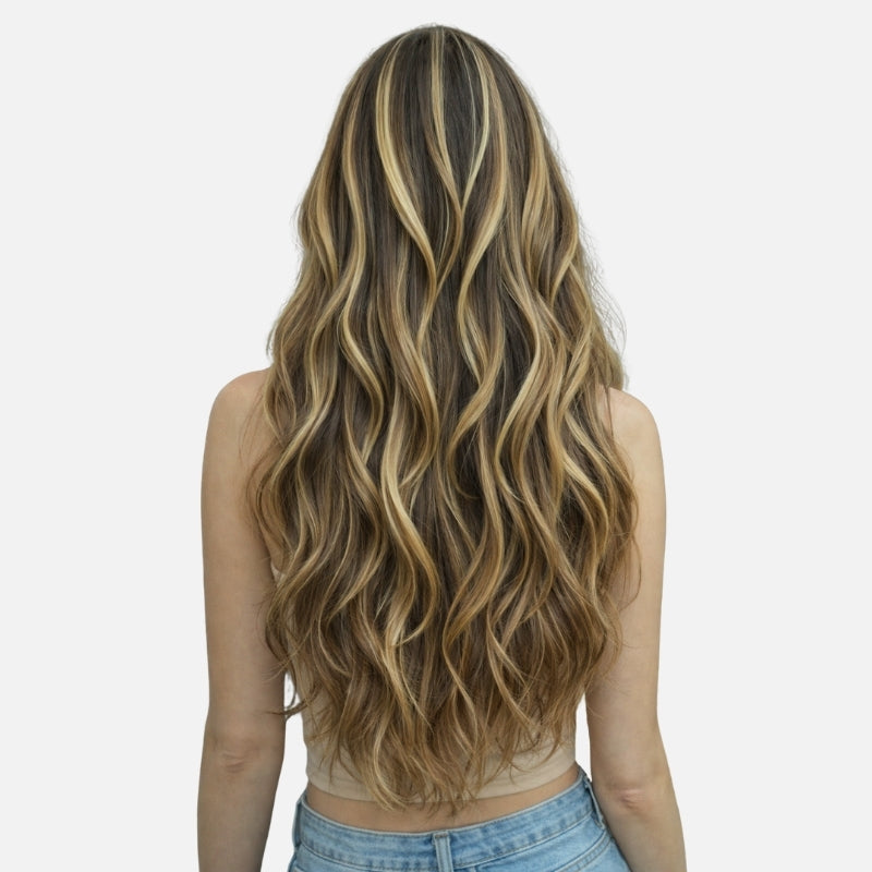 Caramel Blonde Balayage (1A/1A+3Q+9C) Seamless Clip-In (100g-130g-160g)