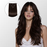 Dark Brown (2) Classic Clip-In Hair Extensions (120g-140g)