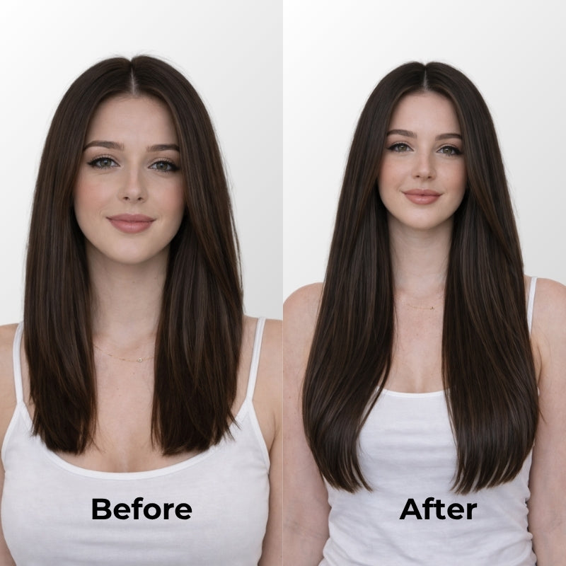Dark Brown (2) Full Clip-In Hair Extensions (180g-220g)