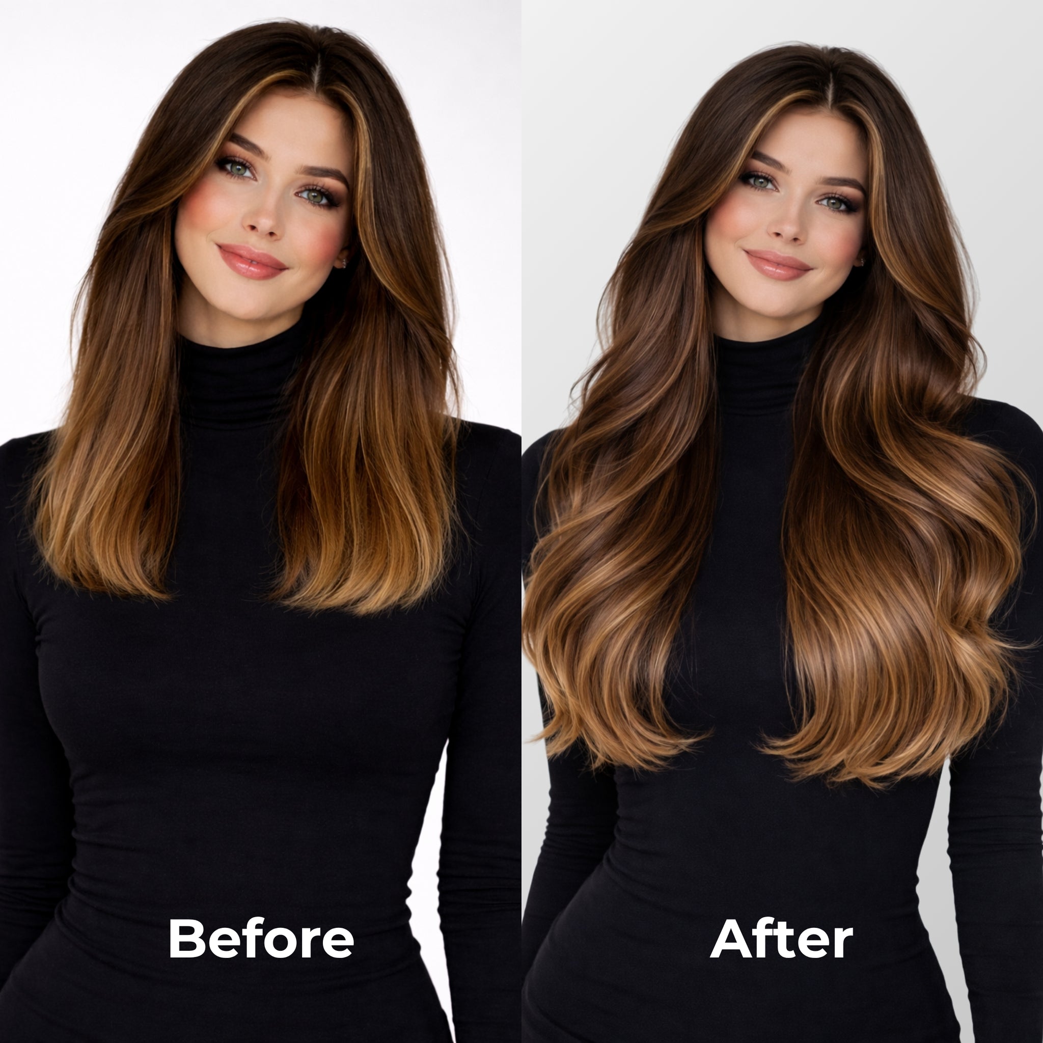 Dark Brown Balayage (2/2+6) Classic Clip-In Hair Extensions (120g-140g)