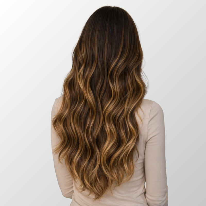 Dark Brown Balayage (2/2+6) Classic Clip-In Hair Extensions (150g-170g)