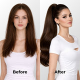Dark Brown Balayage (2/2+6) Ponytail Hair Extensions (100g-120g)