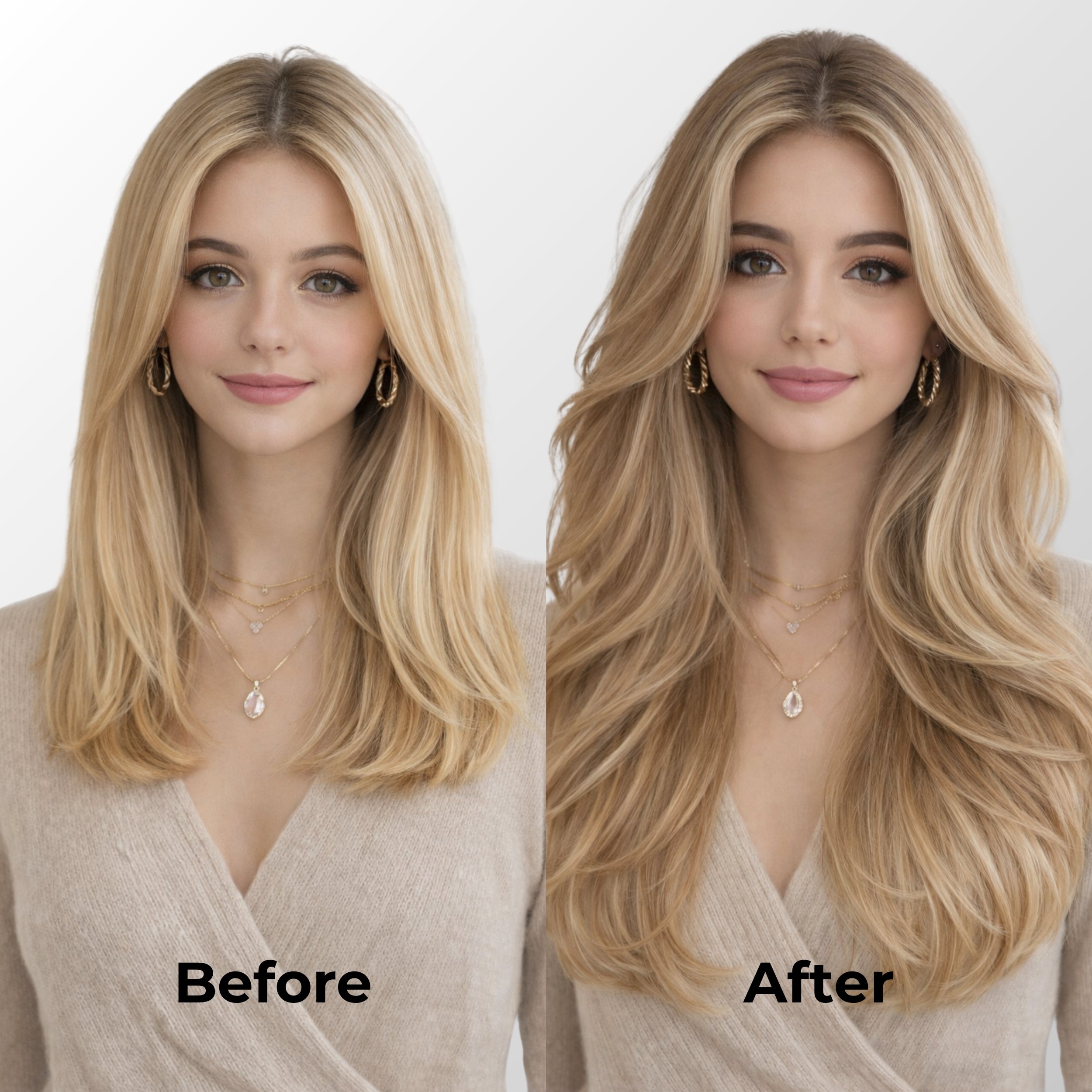 Dirty Blonde Highlights (5Q+22) Classic Clip-In Hair Extensions (120g-140g)