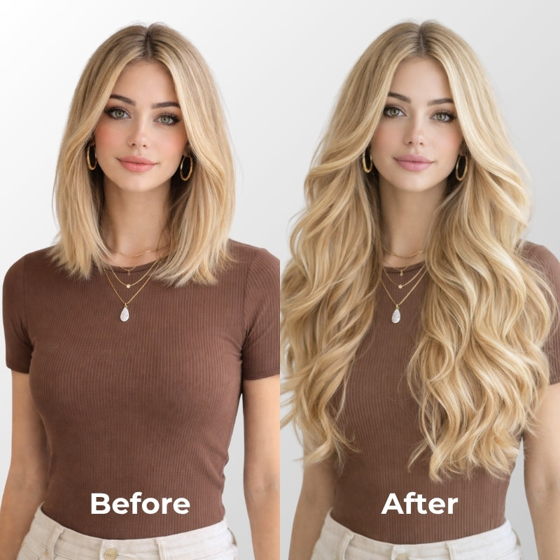 Dirty Blonde Highlights (5Q+22) Classic Clip-In Hair Extensions (150g-170g)