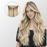 Golden Blonde Highlight (60C+6.2) Seamless Clip-In (100g-130g-160g)