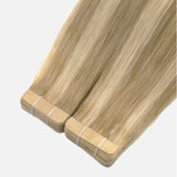 Golden Blonde Highlights (60C+6.2) Tape-In Hair Extensions (50g - 100g)