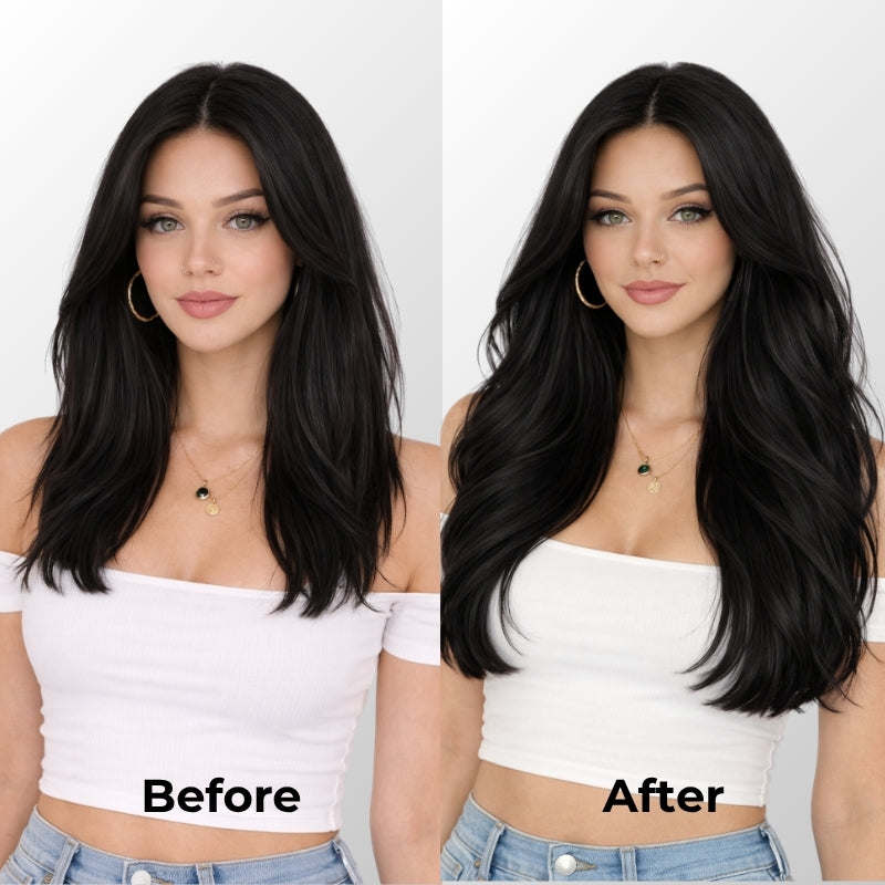 Jet Black (1) Full Clip-In Hair Extensions (180g-220g)