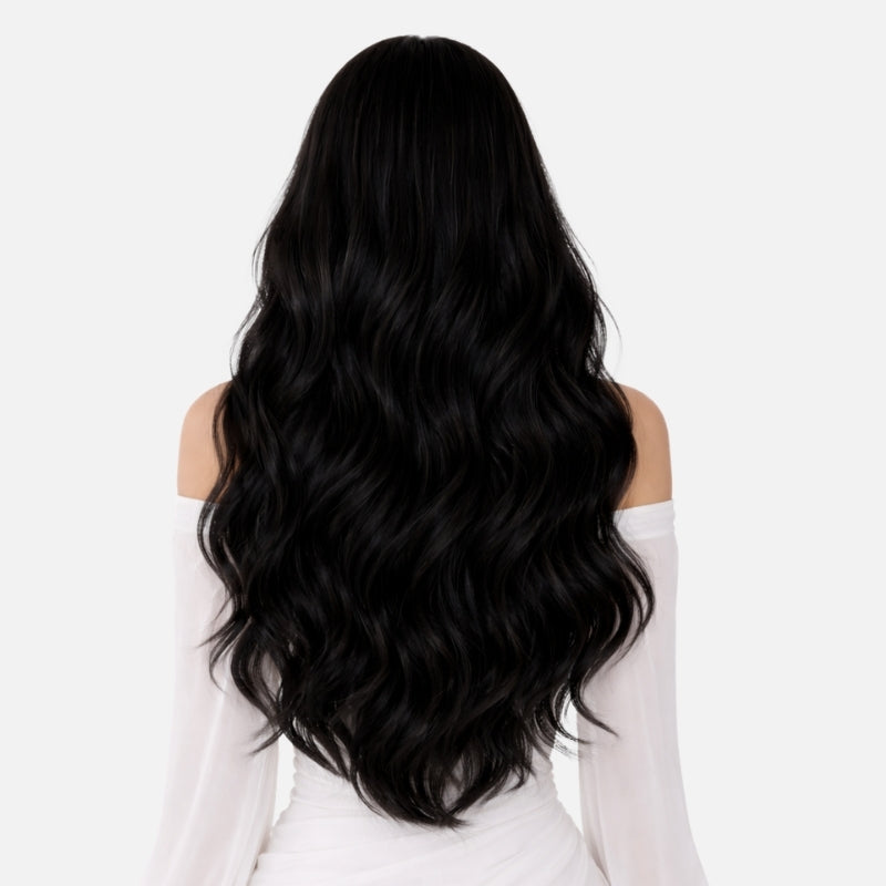 Jet Black (1) Halo Hair Extensions (100g-120g)