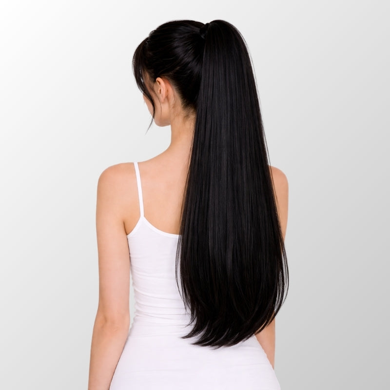 Jet Black (1) Ponytail Hair Extensions (100g-120g)