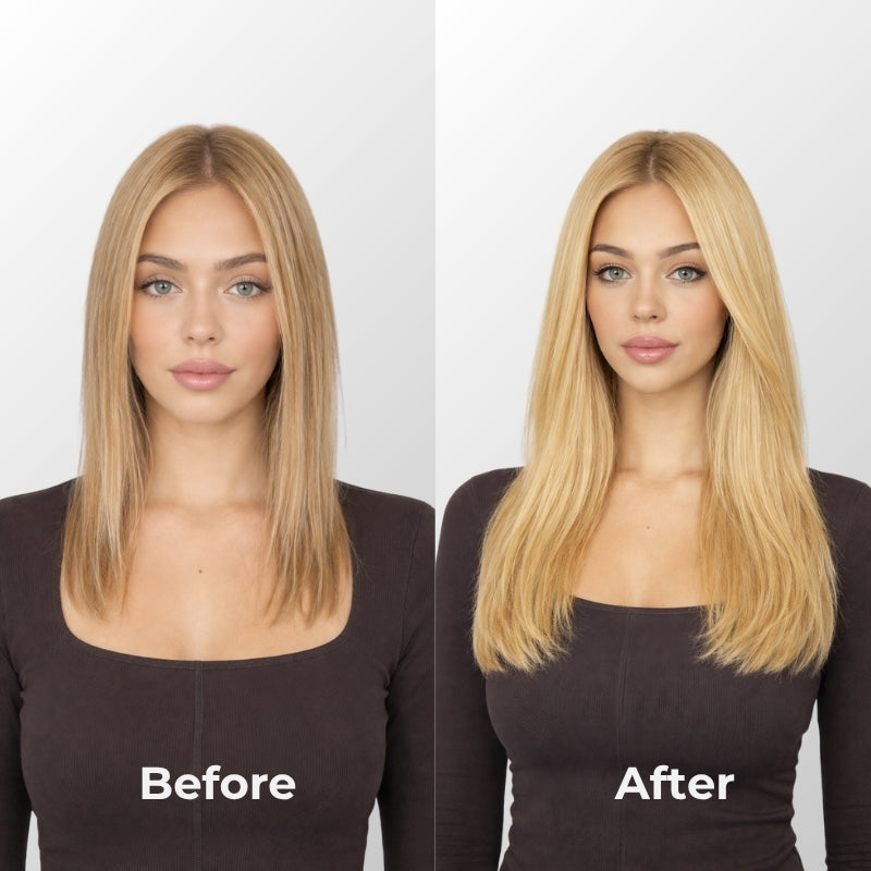 Light Blonde (9C) Full Clip-In Hair Extensions (180g-220g)