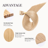 Light Blonde (9C) Tape-In Hair Extensions (50g - 100g)