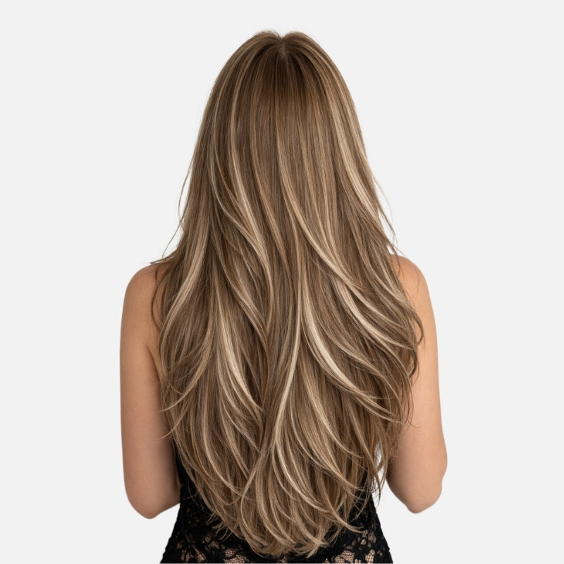 Light Blonde Highlights (4Q+60C) Genius Weft Hair Extensions (50g - 100g)