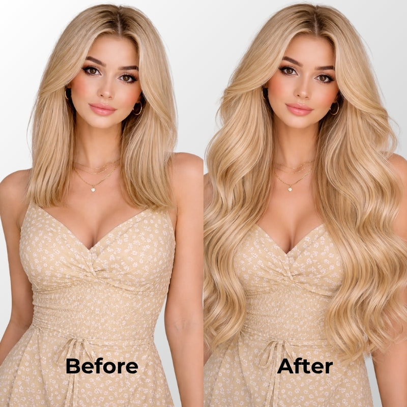 Light Blonde Highlights (9C+60C) Classic Clip-In Hair Extensions (150g-170g)