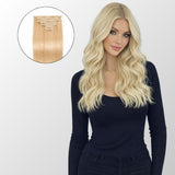 Light Blonde Highlights (9C+60C) Full Clip-In Hair Extensions (180g-220g)