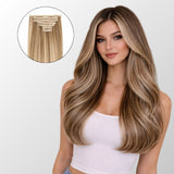 Natural Blonde Balayage (6.2/6C+60C) Classic Clip-In Hair Extensions (120g-140g)