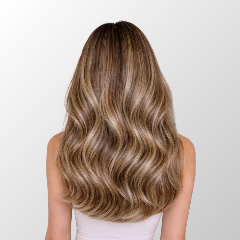 Natural Blonde Balayage (6.2/6C+60C) Classic Clip-In Hair Extensions (120g-140g)