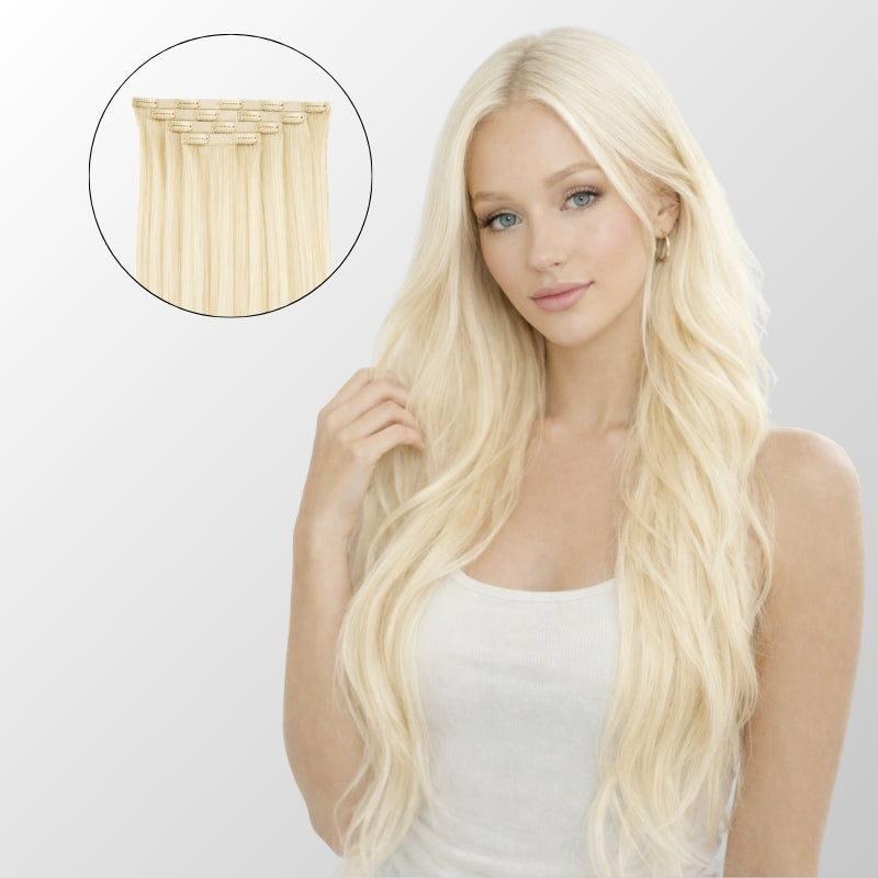 Platinum Blonde (PLA01) Seamless Clip-In (100g-130g-160g)