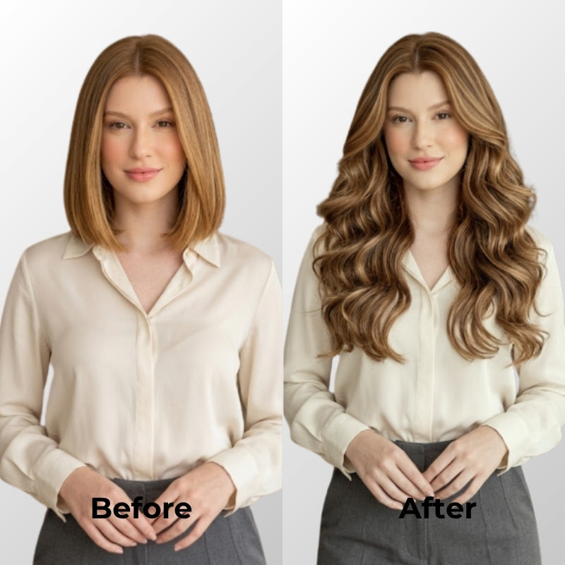 Honey Blonde Balayage (1A/1A+4Q) Seamless Clip-In (100g-130g-160g)