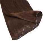 Dark Brown (2) Halo Hair Extensions (100g-120g)
