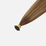 Dark Brown Balayage (2/2+6) Flat Tip Hair Extensions (50g - 100g)