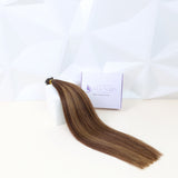 Dark Brown Balayage (2/2+6) Flat Tip Hair Extensions (50g - 100g)