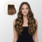 Honey Blonde Balayage (1A/1A+4Q) Tape-In Hair Extensions (50g - 100g)