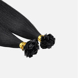 Jet Black (1) Flat Tip Hair Extensions (50g - 100g)
