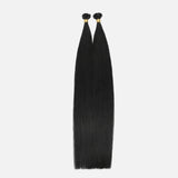 Jet Black (1) Flat Tip Hair Extensions (50g - 100g)