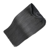 Jet Black (1) Halo Hair Extensions (100g-120g)