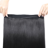 Jet Black (1) Halo Hair Extensions (100g-120g)