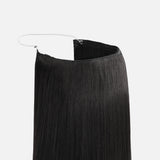 Jet Black (1) Halo Hair Extensions (100g-120g)