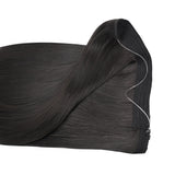 Jet Black (1) Halo Hair Extensions (100g-120g)