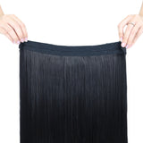 Jet Black (1) Halo Hair Extensions (100g-120g)