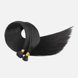 Jet Black (1) I-Tip Hair Extensions (50g-100g)