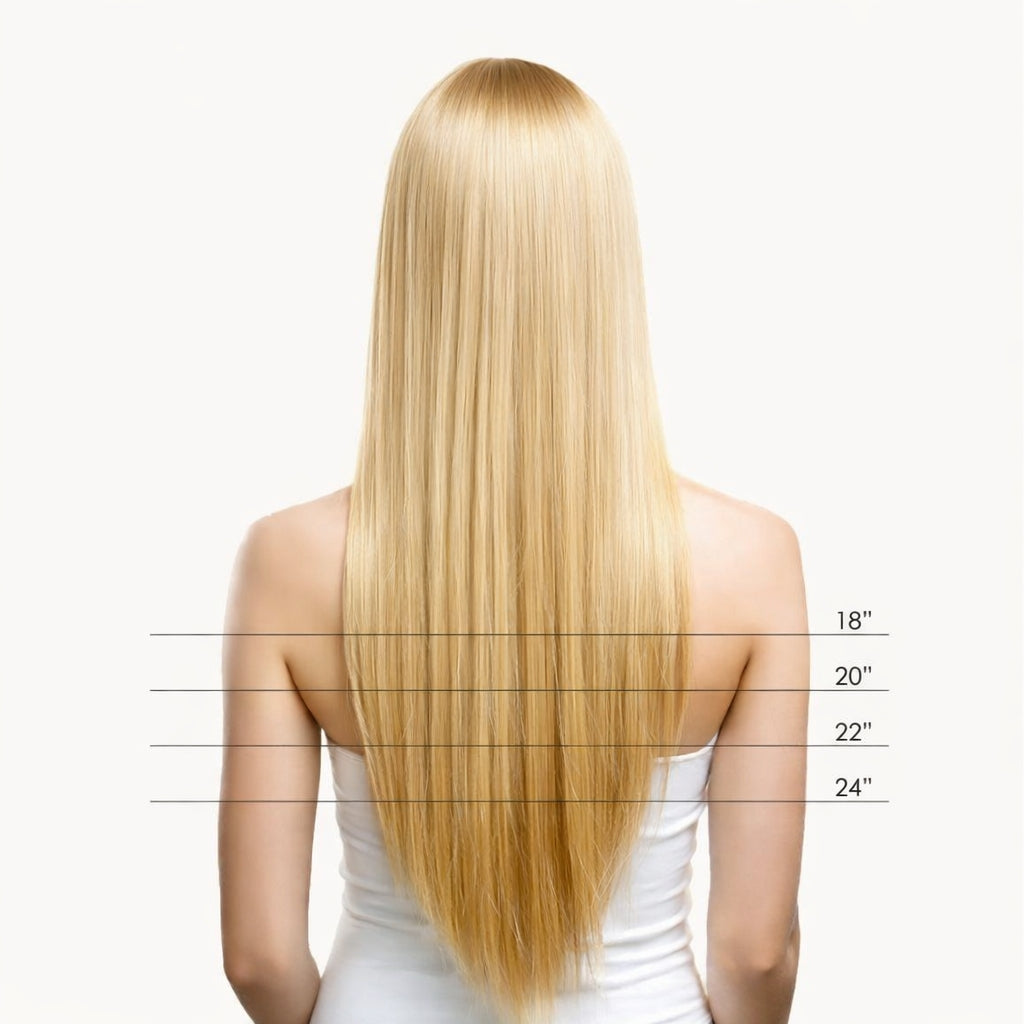 Light Blonde Highlights (9C+60C) Halo Hair Extensions (100g-120g)